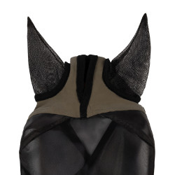 Maschera anti-mosche Equestro con logo frontale Noce Marrone Maschera anti-mosche Equestro con logo frontale Noce Marrone