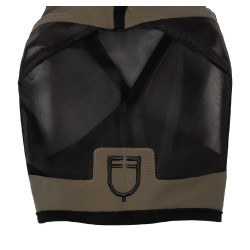 Maschera anti-mosche Equestro con logo frontale Noce Marrone Maschera anti-mosche Equestro con logo frontale Noce Marrone