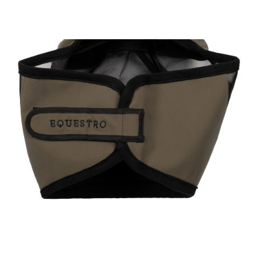 Maschera anti-mosche Equestro con logo frontale Noce Marrone Maschera anti-mosche Equestro con logo frontale Noce Marrone