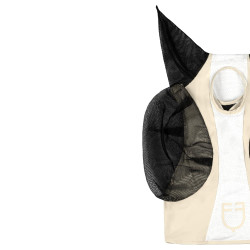 Maschera antimosche Equestro bicolore in mesh After Glow / bianco brillante