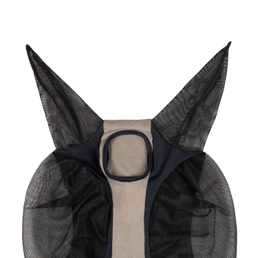 Maschera antimosche Equestro bicolore in mesh Antracite / flanella grigia
