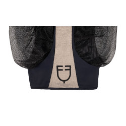 Maschera antimosche Equestro bicolore in mesh Antracite / flanella grigia