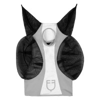 Maschera antimosche Equestro bicolore in mesh Roccia lunare / bianco lucido