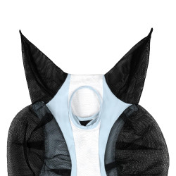 Maschera antimosche Equestro bicolore in mesh Omphalodes / bianco brillante