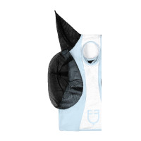 Maschera antimosche Equestro bicolore in mesh Omphalodes / bianco brillante
