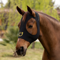 Maschera antimosche Equestro in elastan senza orecchie con rete per gli occhi Nero Maschera antimosche Equestro in elastan senza orecchie con rete per gli occhi Nero