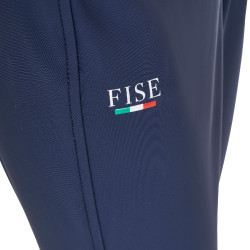 Pantaloni da equitazione unisex per bambini Equestro x FISE con grip al ginocchio Blazer marine Blu marino