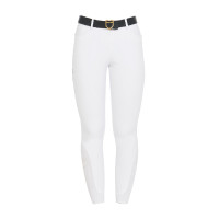 Pantaloni da equitazione da donna Equestro full grip a vita alta foderati in pile Bianco