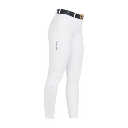 Pantaloni da equitazione da donna Equestro full grip a vita alta foderati in pile Bianco
