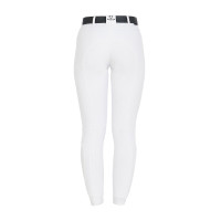Pantaloni da equitazione da donna Equestro full grip a vita alta foderati in pile Bianco
