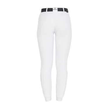 Pantaloni da equitazione da donna Equestro full grip a vita alta foderati in pile Bianco