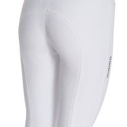 Pantaloni da equitazione da donna Equestro full grip a vita alta foderati in pile Bianco