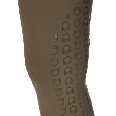 Pantaloni da equitazione da donna Equestro con grip alle ginocchia a vita alta Noce Marrone