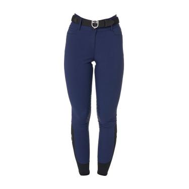 Pantaloni da equitazione da donna Equestro con grip alle ginocchia a vita alta Blazer marine Blu marino