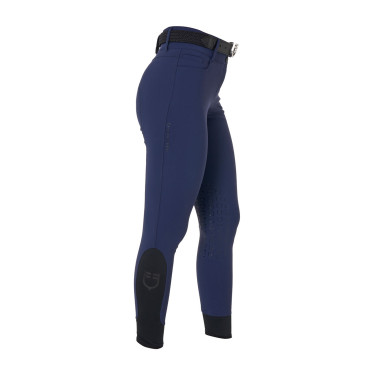Pantaloni da equitazione da donna Equestro con grip alle ginocchia a vita alta Blazer marine Blu marino