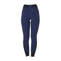 Pantaloni da equitazione da donna Equestro con grip alle ginocchia a vita alta Blazer marine Blu marino