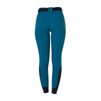 Pantaloni da equitazione da donna Equestro con grip alle ginocchia a vita alta Corallo blu