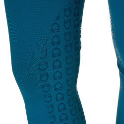 Pantaloni da equitazione da donna Equestro con grip alle ginocchia a vita alta Corallo blu