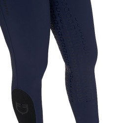 Pantaloni da equitazione da donna Equestro con grip sulle ginocchia a vita alta foderati in pile Blazer marine Blu marino