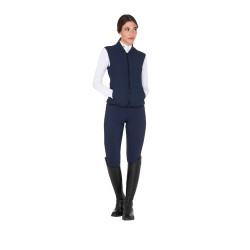 Pantaloni da equitazione da donna Equestro con grip sulle ginocchia a vita alta foderati in pile Blazer marine Blu marino