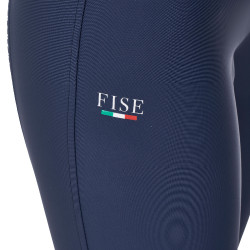 Pantaloni da equitazione donna Equestro x FISE full grip Blazer marine Blu marino
