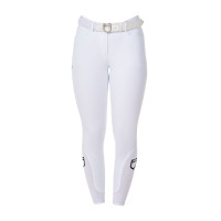 Pantaloni da equitazione donna Equestro x FISE full grip Bianco Pantaloni da equitazione donna Equestro x FISE full grip Bianco