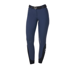 Pantaloni da equitazione da donna Equestro x FISE con grip al ginocchio Blazer marine Blu marino