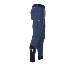 Pantaloni da equitazione da uomo Equestro x FISE con grip alle ginocchia Blazer marine Blu marino