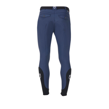 Pantaloni da equitazione da uomo Equestro x FISE con grip alle ginocchia Blazer marine Blu marino