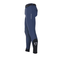 Pantaloni da equitazione da uomo Equestro x FISE con grip alle ginocchia Blazer marine Blu marino