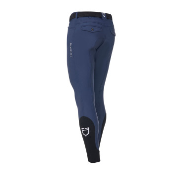 Pantaloni da equitazione da uomo Equestro x FISE con grip alle ginocchia Blazer marine Blu marino