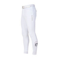 Pantaloni da equitazione da uomo Equestro x FISE con grip alle ginocchia Bianco Pantaloni da equitazione da uomo Equestro x FISE con grip alle ginocchia Bianco