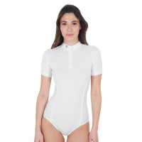 Polo body da concorso Equestro donna maniche corte Bianco