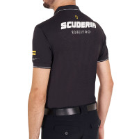 Polo da uomo Equestro Scuderia a maniche corte Nero