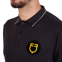 Polo da uomo Equestro Scuderia a maniche corte Nero