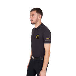 Polo da uomo Equestro Scuderia a maniche corte Nero