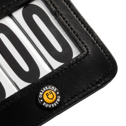 Portanumero da concorso Equestro 3 cifre 9×8 cm Nero