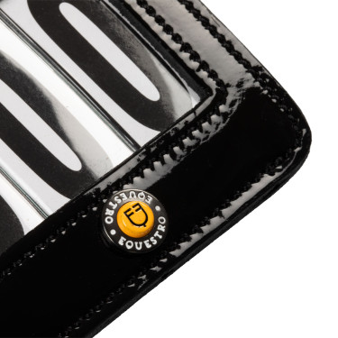 Portanumero da gara Equestro con cristalli Nero