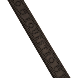 Redini in gomma Equestro con grip in rilievo e finiture argentate Marrone scuro Redini in gomma Equestro con grip in rilievo e finiture argentate Marrone scuro
