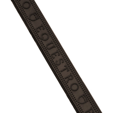 Redini in gomma Equestro con grip in rilievo e finiture argentate Marrone scuro Redini in gomma Equestro con grip in rilievo e finiture argentate Marrone scuro