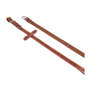 Redini Equestro con fibbie argentate Cognac Marrone