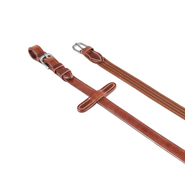 Redini Equestro con fibbie argentate Cognac Marrone