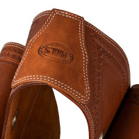 Borsa da sella Pool's Bisaccia Handtooled Olio scuro Marrone Borsa da sella Pool's Bisaccia Handtooled Olio scuro Marrone