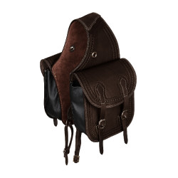 Borsa da sella Pool's Bisaccia Handtooled Marrone scuro