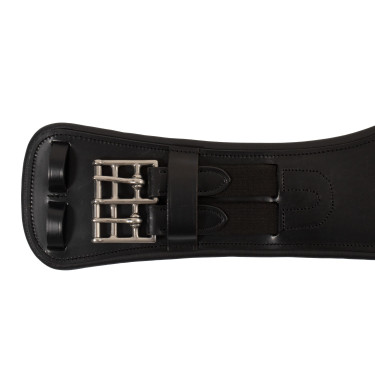 Sottopancia da dressage anatomico Equestro con badge logo Nero