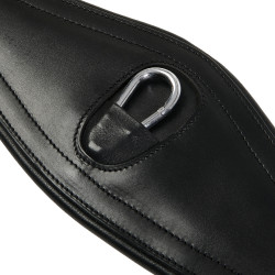 Sottopancia da salto in cuoio Equestro con elastici Nero