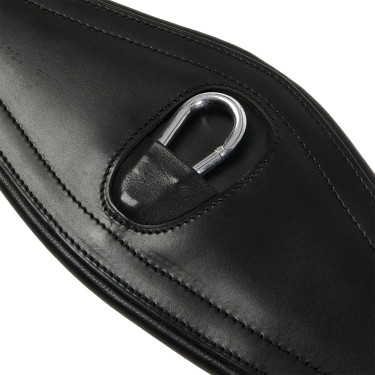 Sottopancia da salto in cuoio Equestro con elastici Nero