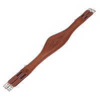Sottopancia da salto in cuoio Equestro con elastici Cognac Marrone