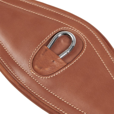Sottopancia da salto in cuoio Equestro con elastici Cognac Marrone
