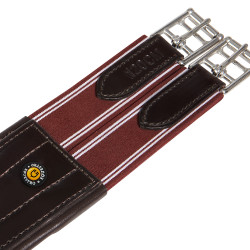 Sottopancia da salto in cuoio Equestro con elastici Marrone scuro